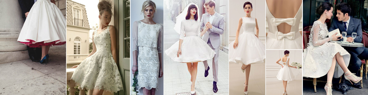trendy ślubne 2016 - trochę krótsze suknie ślubne, czyli Little White Dress
