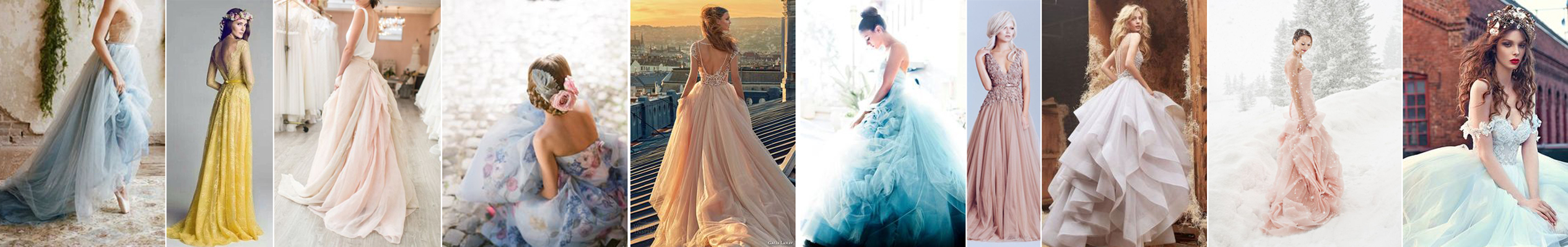 pastelowe suknie ślubne - trendy 2016